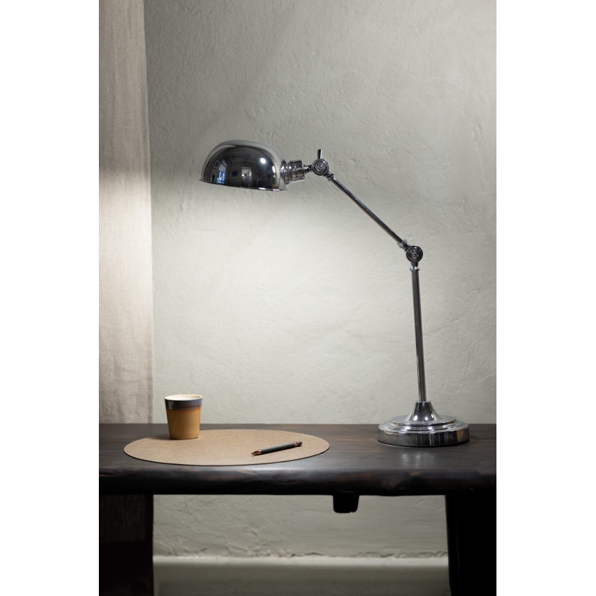 Markslöjd 108583 - Lámpara de mesa PORTLAND 1xE27/40W/230V cromo brillante