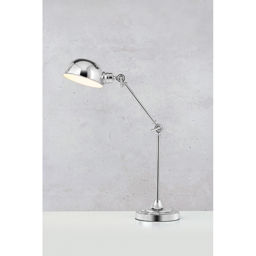 Markslöjd 108583 - Lámpara de mesa PORTLAND 1xE27/40W/230V cromo brillante