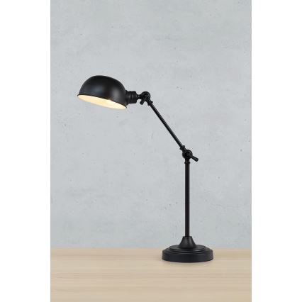 Markslöjd 108584 - Lámpara de mesa PORTLAND 1xE27/40W/230V negro
