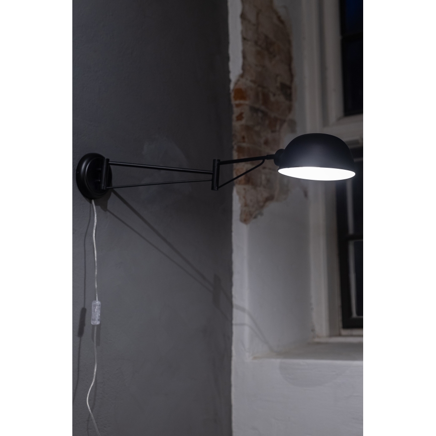 Markslöjd 108587 - Aplique PORTLAND 1xE27/40W/230V negro