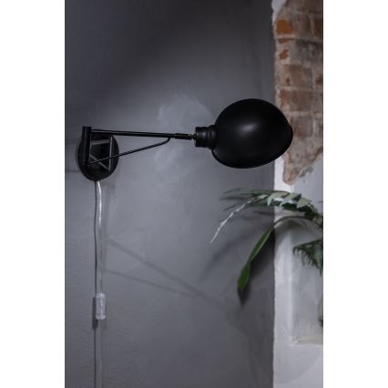 Markslöjd 108587 - Aplique PORTLAND 1xE27/40W/230V negro