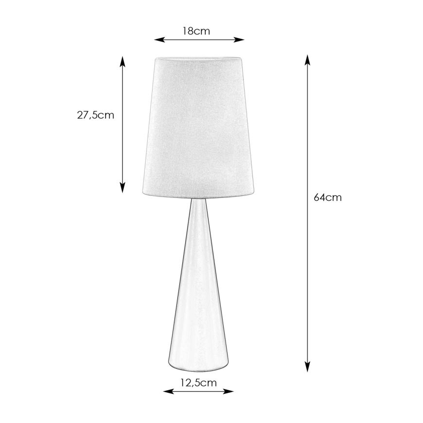 Markslöjd 108597 - Lámpara de mesa CONUS 1xE14/40W/230V blanco/negro