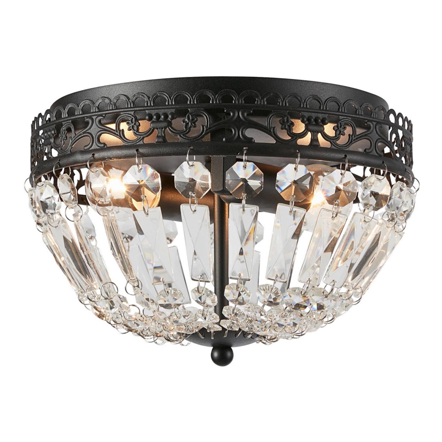 Markslöjd 108598 - Plafón ETIENNE 2xE14/40W/230V negro