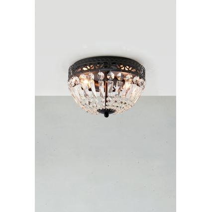 Markslöjd 108598 - Plafón ETIENNE 2xE14/40W/230V negro