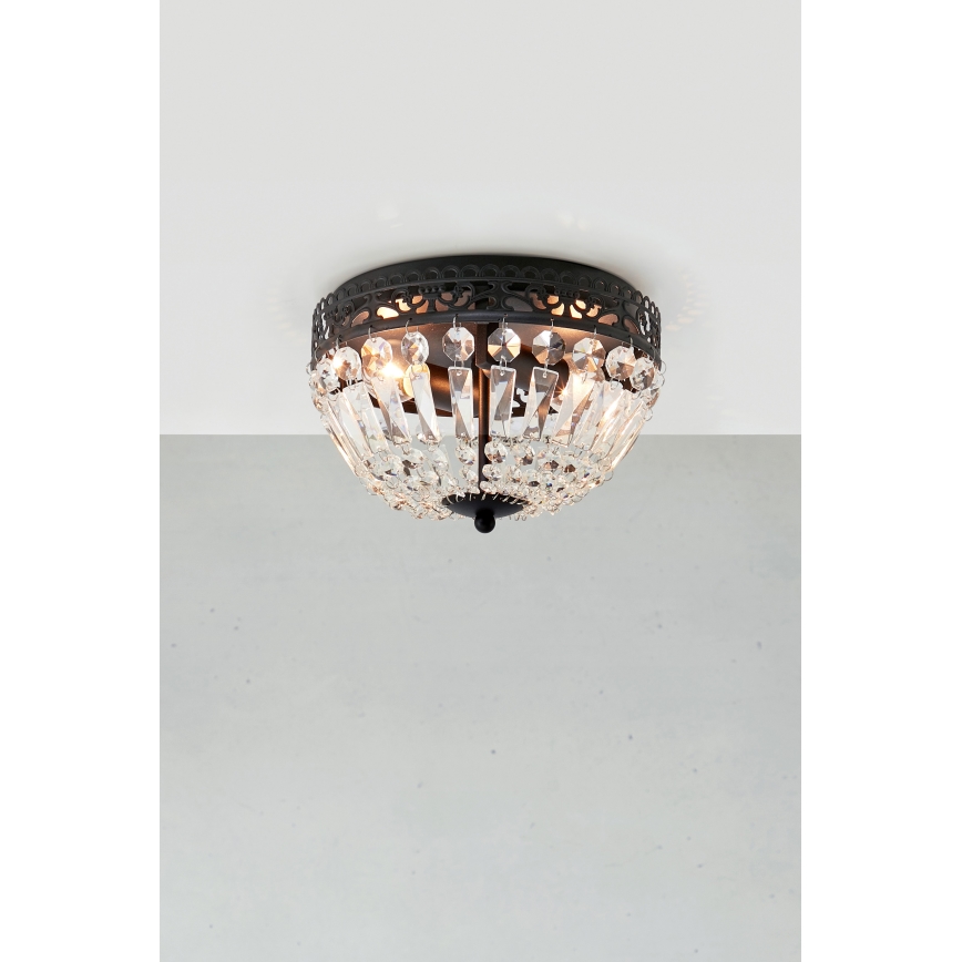 Markslöjd 108598 - Plafón ETIENNE 2xE14/40W/230V negro