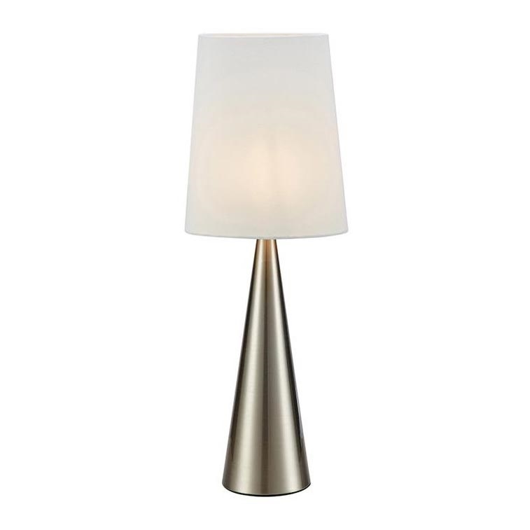 Markslöjd 108624 - Lámpara de mesa CONUS 1xE14/40W/230V blanco/cromo mate