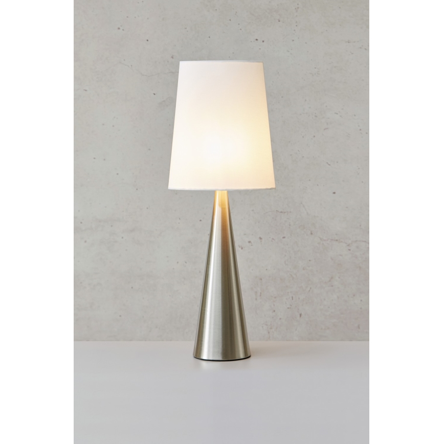 Markslöjd 108624 - Lámpara de mesa CONUS 1xE14/40W/230V blanco/cromo mate
