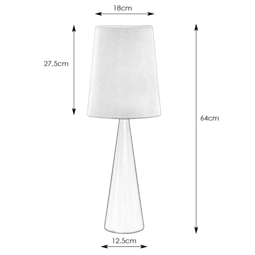 Markslöjd 108624 - Lámpara de mesa CONUS 1xE14/40W/230V blanco/cromo mate