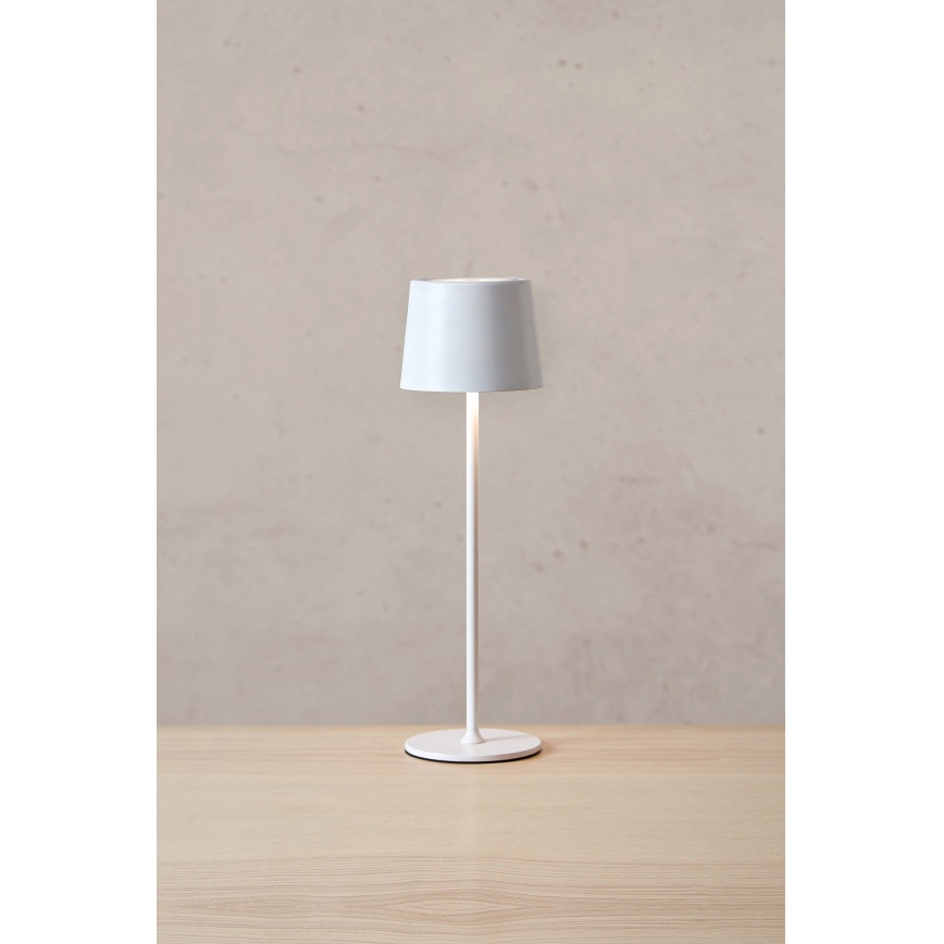 Markslöjd 108654 - Lámpara LED recargable y regulable FIORE LED/2W/5V IP44 38 cm blanco
