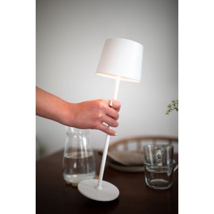 Markslöjd 108654 - Lámpara LED recargable y regulable FIORE LED/2W/5V IP44 38 cm blanco