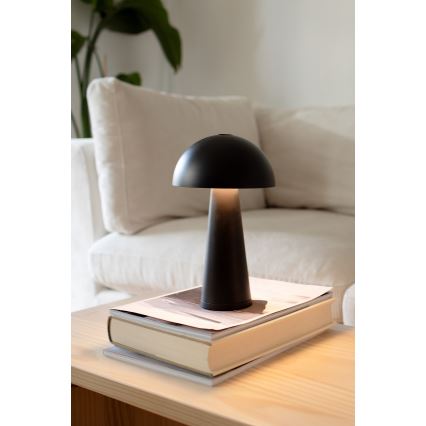 Markslöjd 108655 - Lámpara LED recargable y regulable FUNGI LED/1,5W/5V IP44 negro