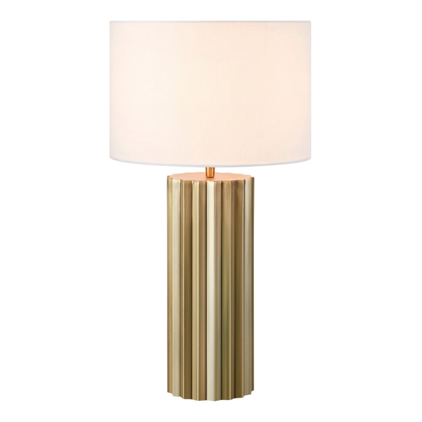 Markslöjd 108669 - Lámpara de mesa HASHIRA 1xE27/40W/230V blanco/latón