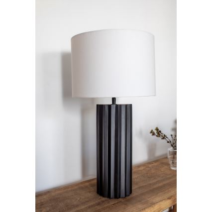 Markslöjd 108670 - Lámpara de mesa HASHIRA 1xE27/40W/230V blanco/negro