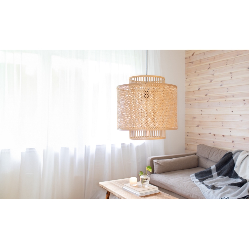Markslöjd 108675 - Lámpara colgante STRATI 1xE27/40W/230V beige/bambú
