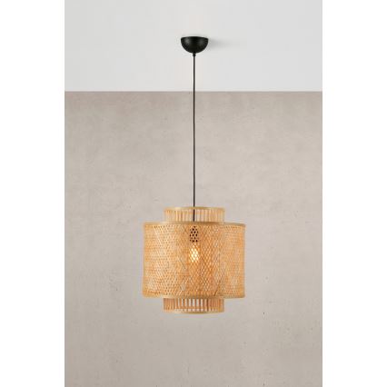 Markslöjd 108675 - Lámpara colgante STRATI 1xE27/40W/230V beige/bambú