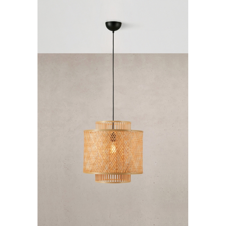 Markslöjd 108675 - Lámpara colgante STRATI 1xE27/40W/230V beige/bambú