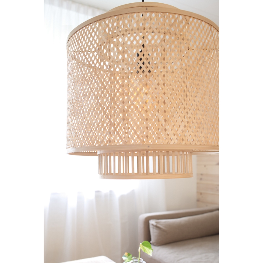 Markslöjd 108675 - Lámpara colgante STRATI 1xE27/40W/230V beige/bambú
