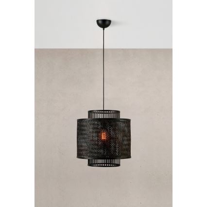 Markslöjd 108676 - Lámpara colgante STRATI 1xE27/40W/230V negro/bambú