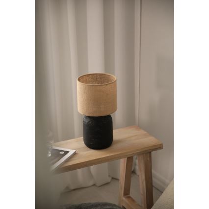 Markslöjd 108683 - Lámpara de mesa MONTAGNA 1xE14/40W/230V 32 cm beige/negro