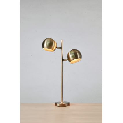 Markslöjd 108692 - Lámpara de mesa EDGAR 2xE14/40W/230V dorado
