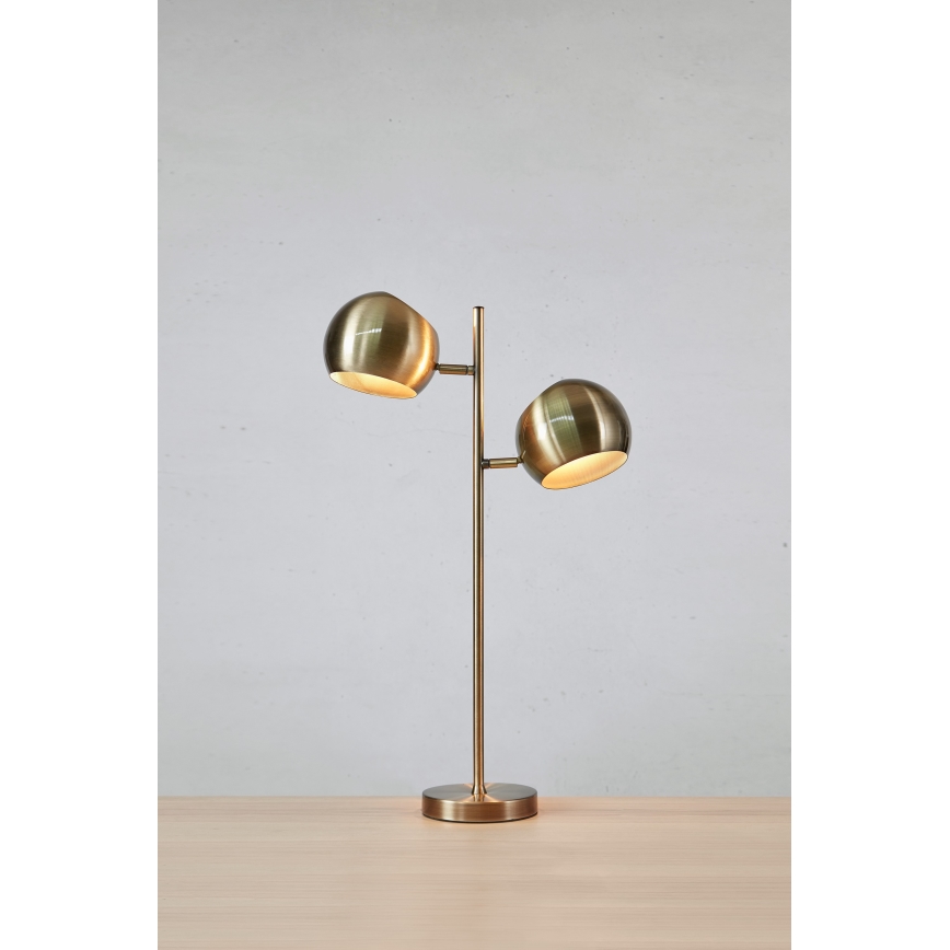 Markslöjd 108692 - Lámpara de mesa EDGAR 2xE14/40W/230V dorado
