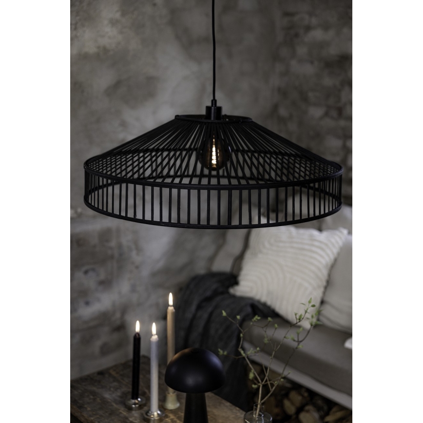 Markslöjd 108782 - Lámpara colgante TAPA 1xE27/40W/230V negro/bambú