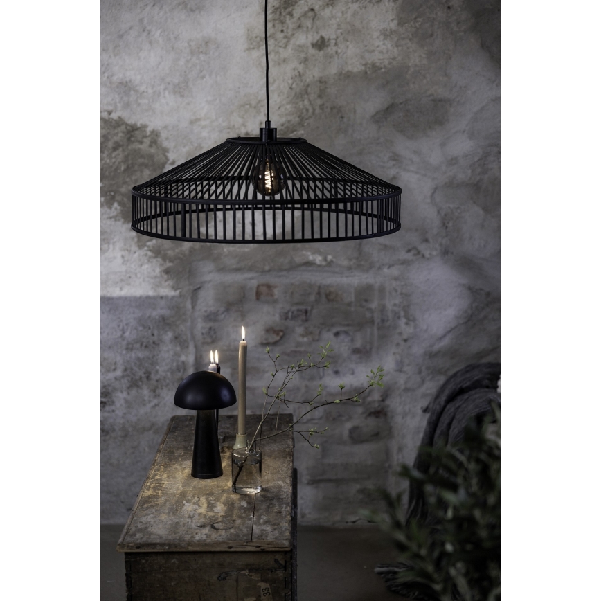 Markslöjd 108782 - Lámpara colgante TAPA 1xE27/40W/230V negro/bambú