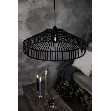 Markslöjd 108782 - Lámpara colgante TAPA 1xE27/40W/230V negro/bambú