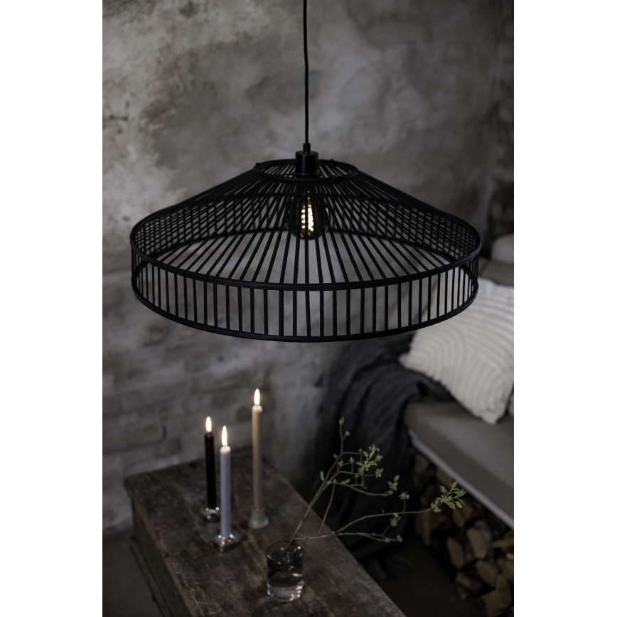 Markslöjd 108782 - Lámpara colgante TAPA 1xE27/40W/230V negro/bambú