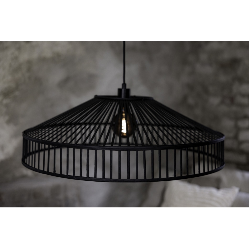 Markslöjd 108782 - Lámpara colgante TAPA 1xE27/40W/230V negro/bambú