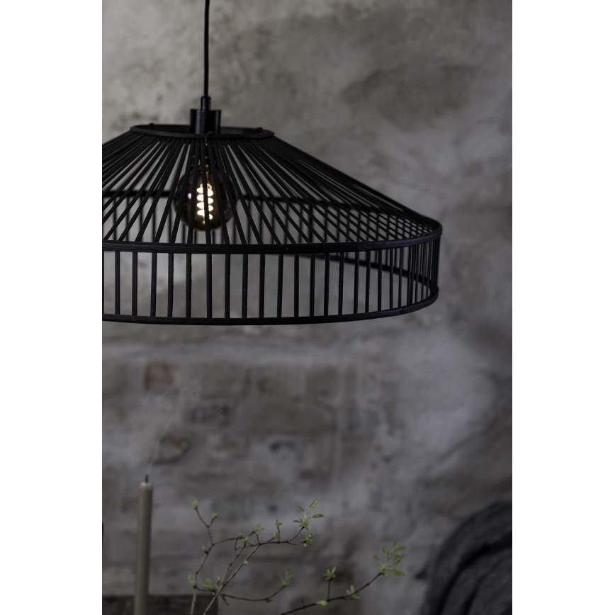 Markslöjd 108782 - Lámpara colgante TAPA 1xE27/40W/230V negro/bambú