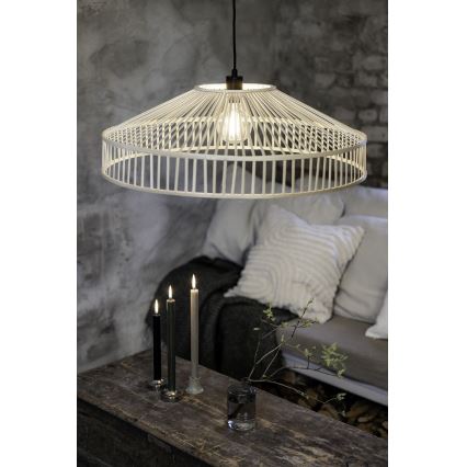Markslöjd 108783 - Lámpara colgante TAPA 1xE27/40W/230V beige/bambú