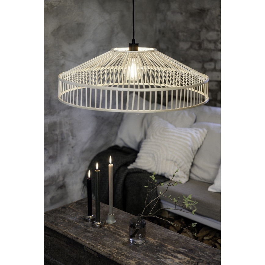 Markslöjd 108783 - Lámpara colgante TAPA 1xE27/40W/230V beige/bambú