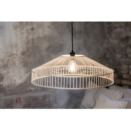 Markslöjd 108783 - Lámpara colgante TAPA 1xE27/40W/230V beige/bambú