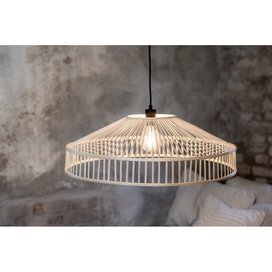 Markslöjd 108783 - Lámpara colgante TAPA 1xE27/40W/230V beige/bambú