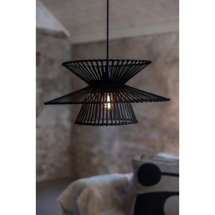 Markslöjd 108784 - Lámpara colgante DUPLICI 1xE27/40W/230V negro/bambú