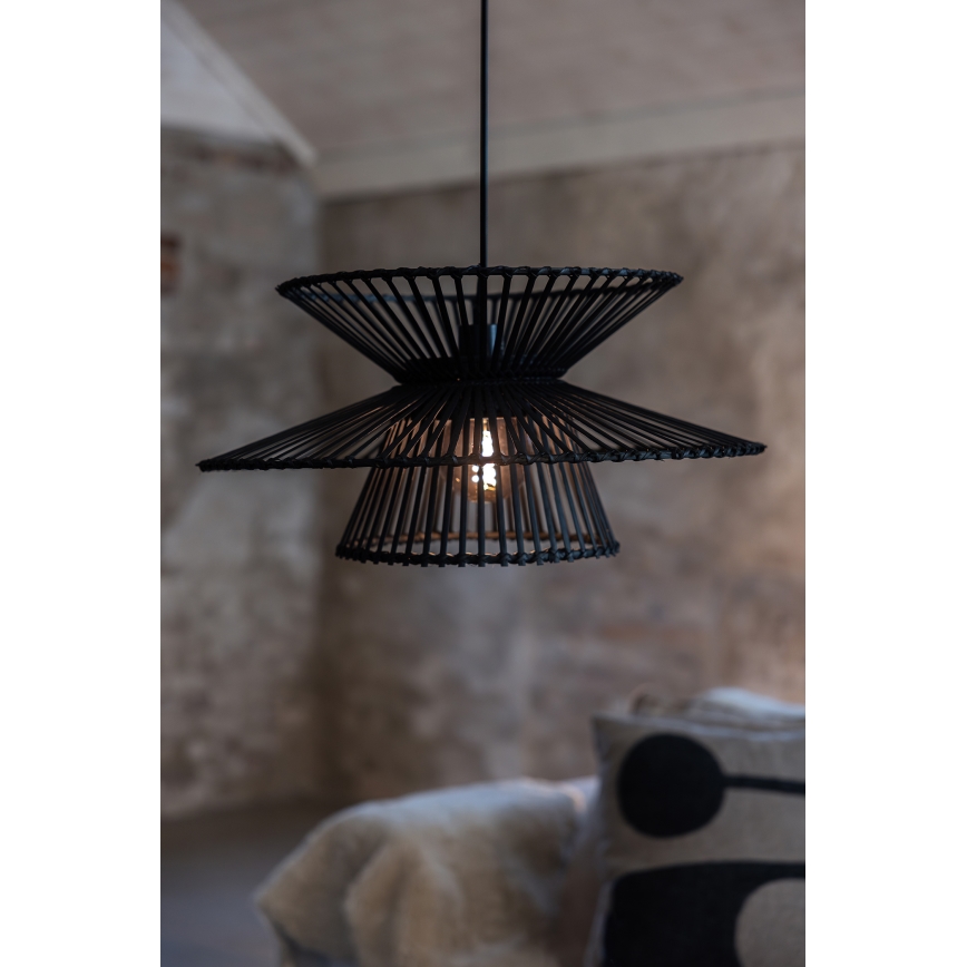 Markslöjd 108784 - Lámpara colgante DUPLICI 1xE27/40W/230V negro/bambú