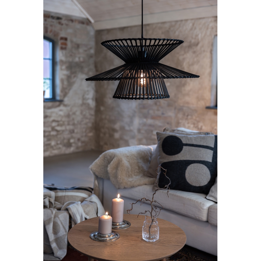 Markslöjd 108784 - Lámpara colgante DUPLICI 1xE27/40W/230V negro/bambú