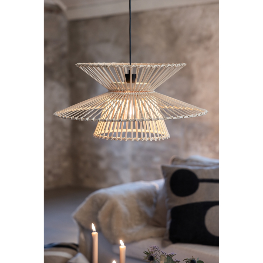 Markslöjd 108785 - Lámpara colgante DUPLICI 1xE27/40W/230V beige/bambú