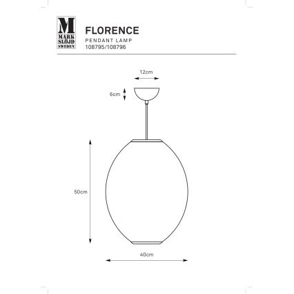 Markslöjd 108795 - Lámpara colgante FLORENCE 1xE27/40W/230V negro
