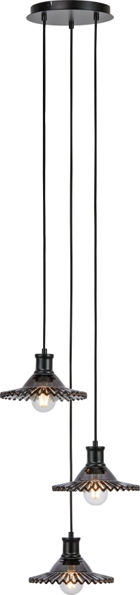 Markslöjd 108853 - Lámpara colgante NOVIA 3xE27/40W/230V negro/ahumado