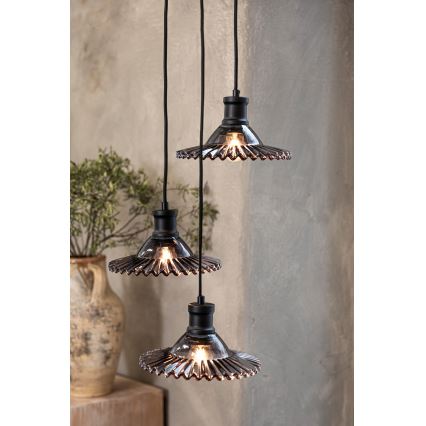 Markslöjd 108853 - Lámpara colgante NOVIA 3xE27/40W/230V negro/ahumado