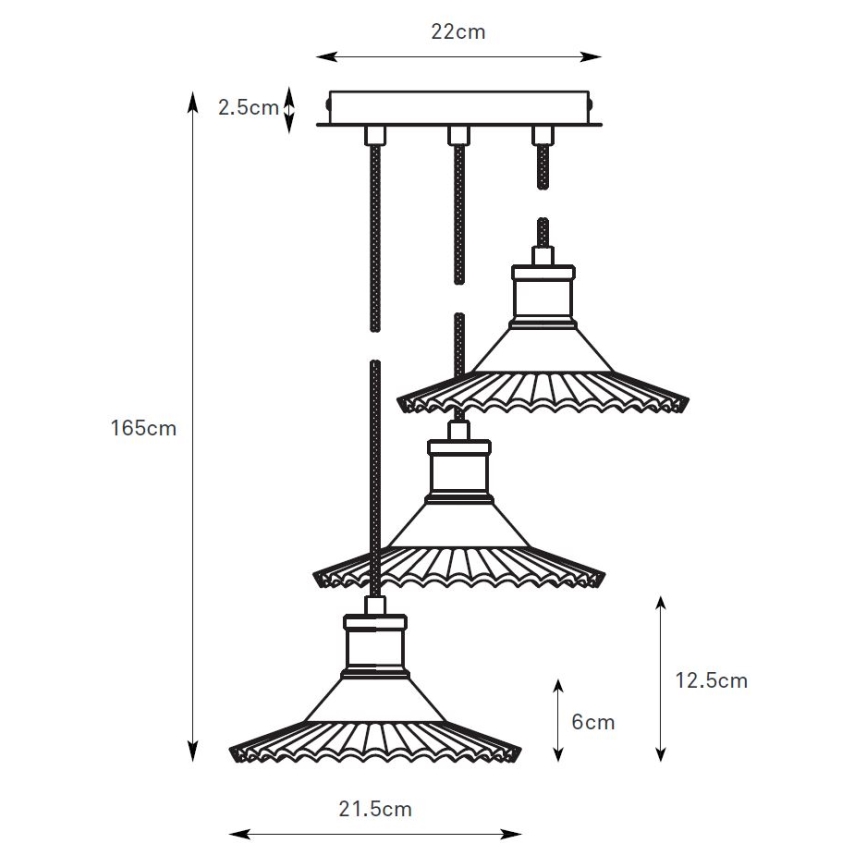 Markslöjd 108853 - Lámpara colgante NOVIA 3xE27/40W/230V negro/ahumado