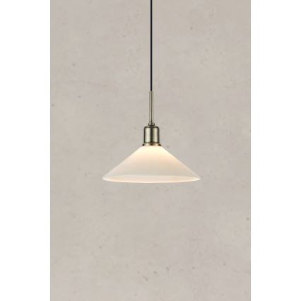 Markslöjd 108867 - Lámpara colgante VELA 1xE27/40W/230V latón/blanco