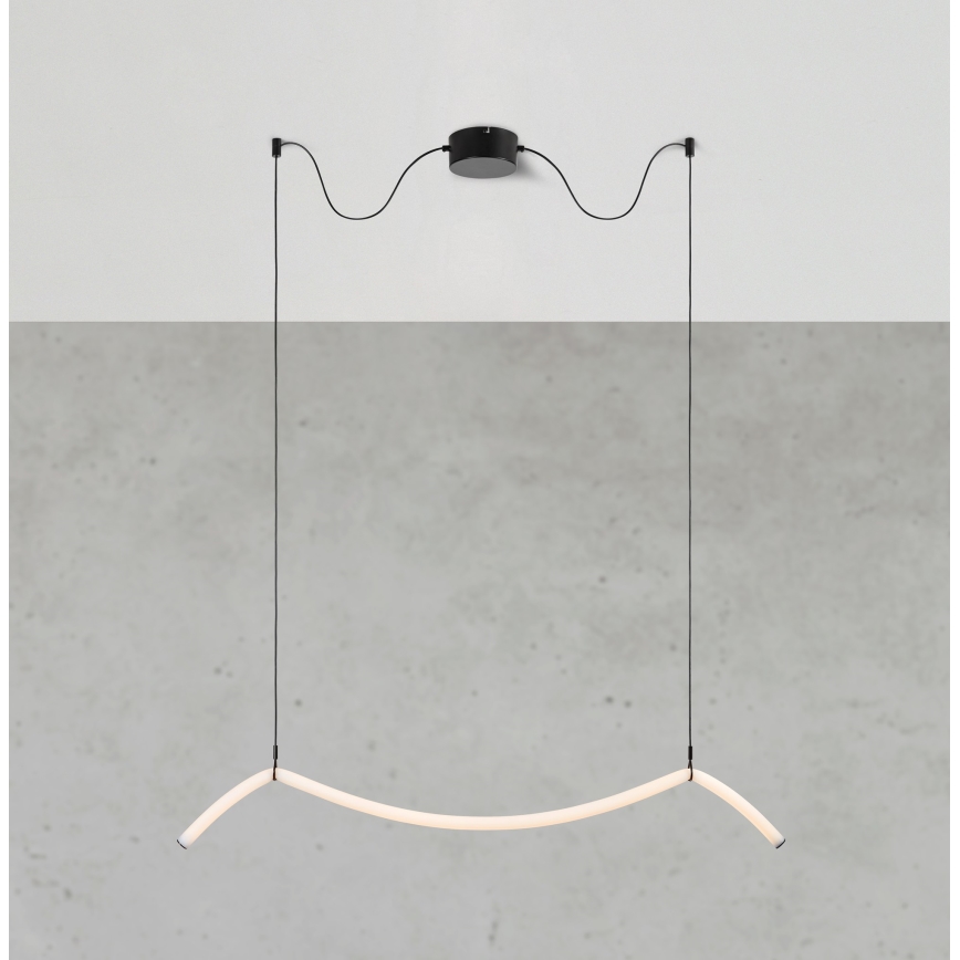 Markslöjd 108873 - Lámpara colgante LED regulable MELT, suspendida en cable, LED/13W/230V, 112 cm, negra