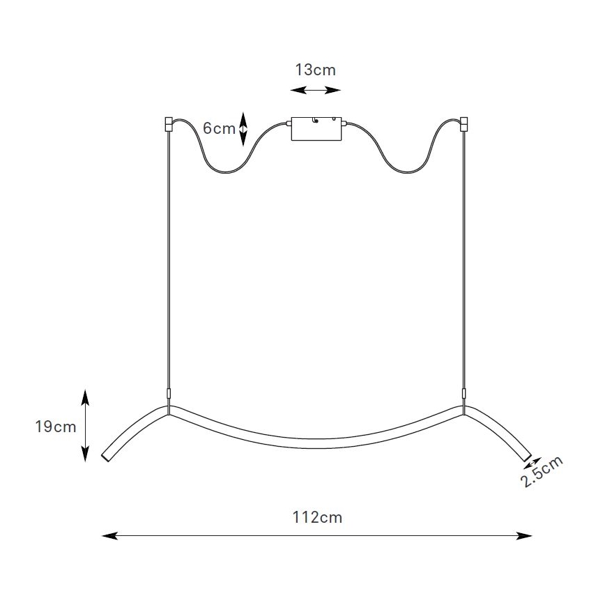 Markslöjd 108873 - Lámpara colgante LED regulable MELT, suspendida en cable, LED/13W/230V, 112 cm, negra
