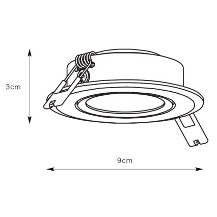 Markslöjd 108885 - Luminaria empotrada regulable para baño PLUTO LED/4,9W/230V CRI 90 IP44 blanca