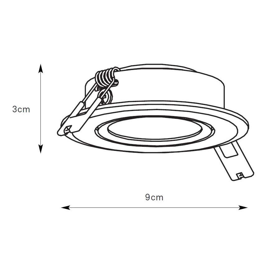Markslöjd 108885 - Luminaria empotrada regulable para baño PLUTO LED/4,9W/230V CRI 90 IP44 blanca