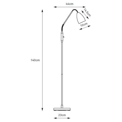 Markslöjd 108886 - Lámpara de pie LED regulable PATRO LED/4,9W/230V CRI 90 negra