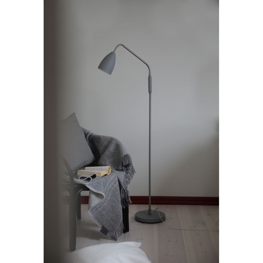 Markslöjd 108888 - Lámpara de pie LED regulable PATRO LED/4,9W/230V CRI 90 gris